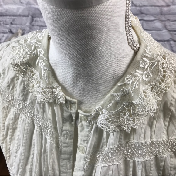 RARE Vintage Venetian Lace Embroidery Crochet Cotton 90s Victoria’s Secret - Picture 2 of 11
